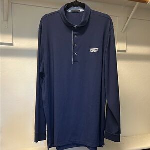 Men's Navy Long Sleeve Polo Shirt